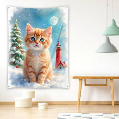دراپ بنر Christmas Cat