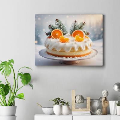 تابلو کنواس (بوم) Christmas Cake