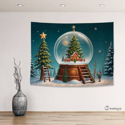 بک دراپ Christmas Globe