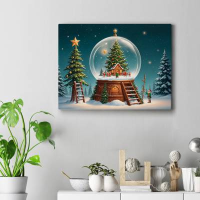 تابلو کنواس (بوم) Christmas Globe