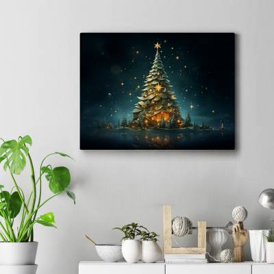 تابلو کنواس (بوم) Christmas Tree 2