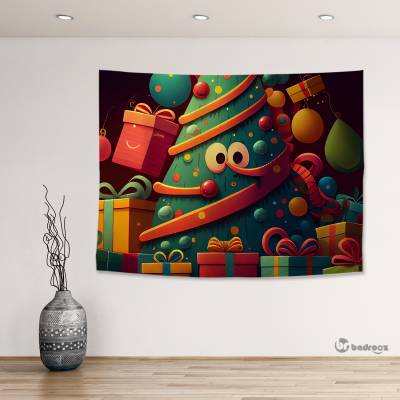 بک دراپ Christmas Tree & Gifts