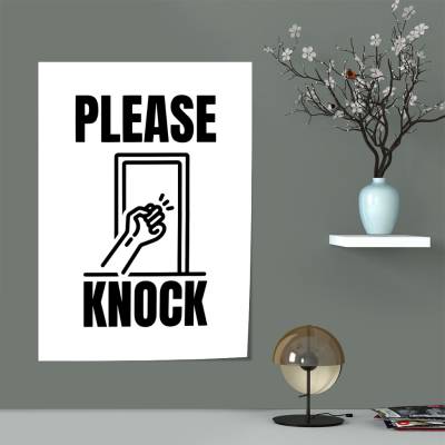 پوستر سیلک Please Knock