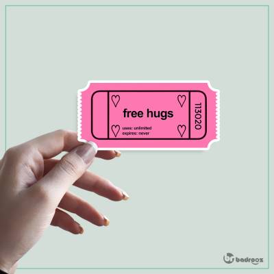 استیکر و برچسب Free Hug