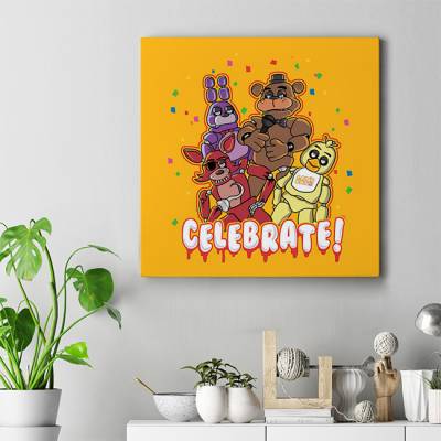 تابلو کنواس مربع (بوم) 14 Five Nights AT Freddy`s