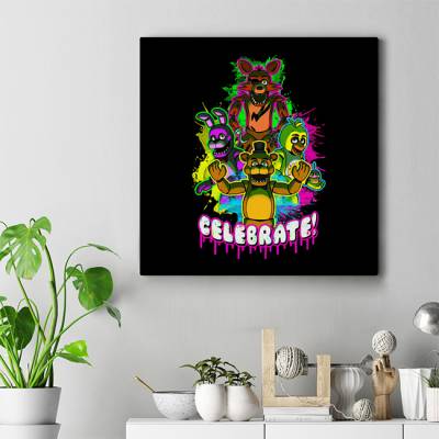 تابلو کنواس مربع (بوم) 20 Five Nights AT Freddy`s