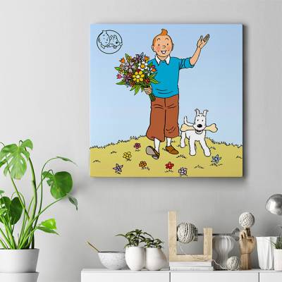 تابلو کنواس مربع (بوم) تن تن - TinTin 22