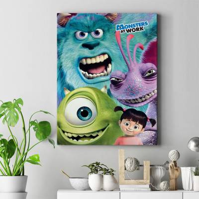 تابلو کنواس (بوم) کارخانه هیولاها - Monster INC 3