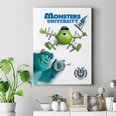 تابلو کنواس (بوم) دانشگاه هیولاها - Monster inc