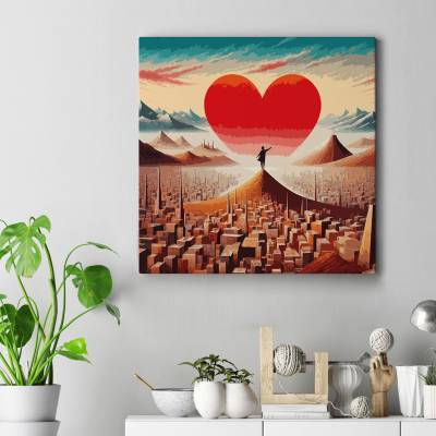 تابلو کنواس مربع (بوم) هنگامه