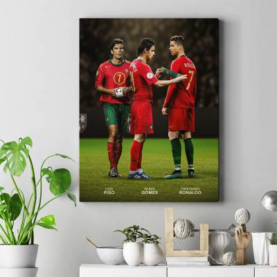 تابلو کنواس (بوم) Figo - Gomes- Ronaldo