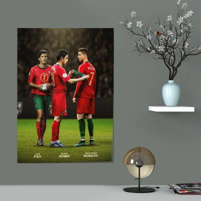پوستر سیلک Figo - Gomes- Ronaldo