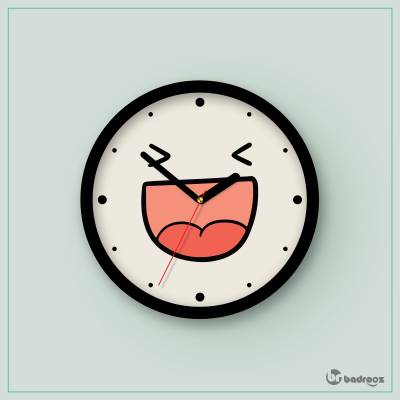 ساعت دیواری  اسمایلی ترکیدن از خنده