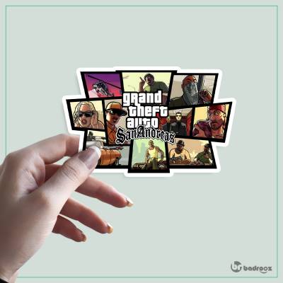 استیکر و برچسب جی تی ای سن اندرس (GTA San Andreas)
