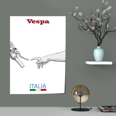 پوستر سیلک وسپا - Vespa