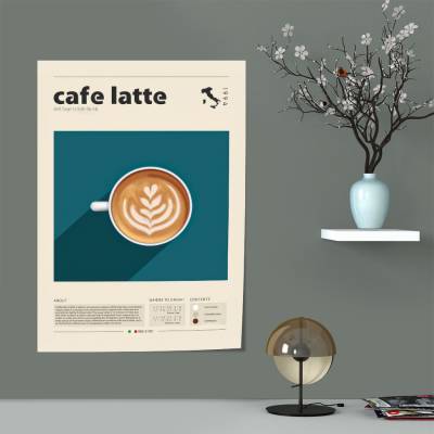 پوستر سیلک  Coffee Latte