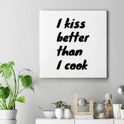تابلو کنواس مربع (بوم) I kiss better than 