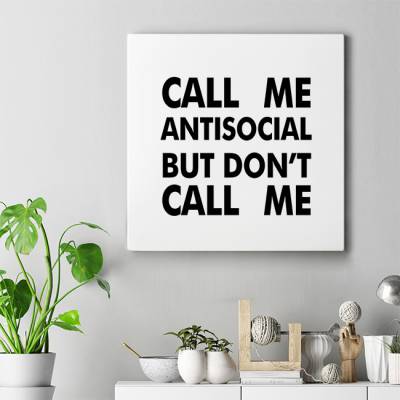 تابلو کنواس مربع (بوم) ضد اجتماعی - Antisocial