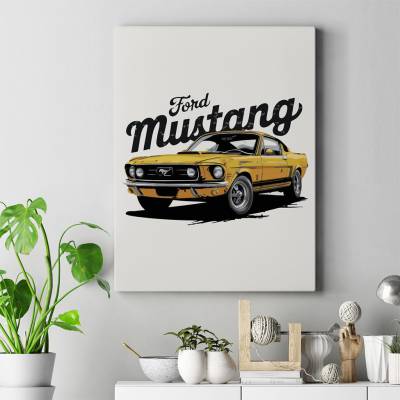 تابلو کنواس (بوم)  Ford- Mustang