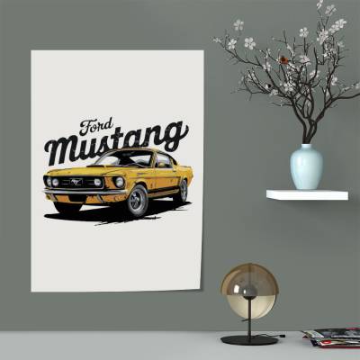 پوستر سیلک  Ford- Mustang