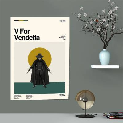 پوستر سیلک  وی مثل وندتا - V for Vendetta