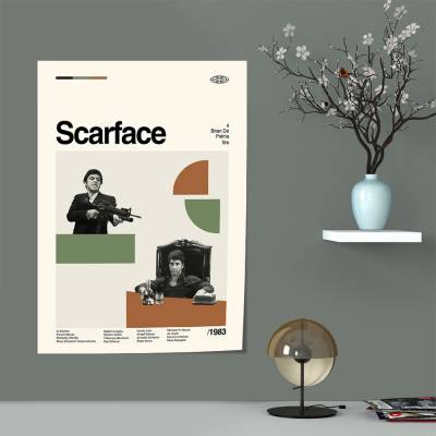 پوستر سیلک  صورت زخمی -  Scarface 