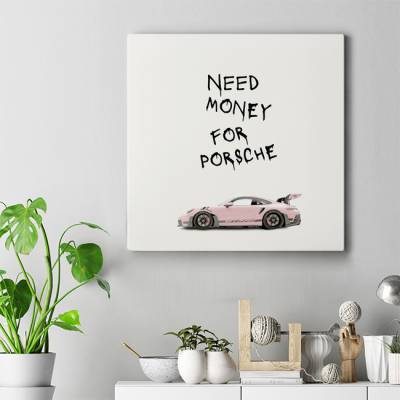 تابلو کنواس مربع (بوم)  پورش - Porsche