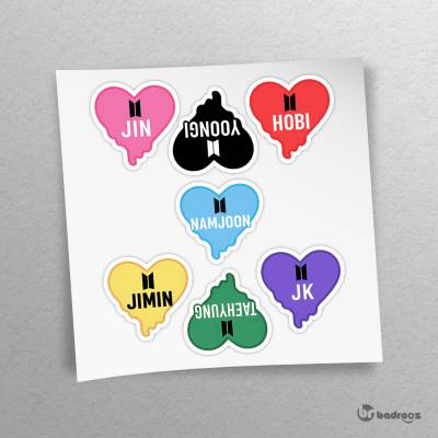 پک استیکر  BTS Melting Heart