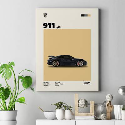 تابلو کنواس (بوم)  پورشه 911 - Porsche 911