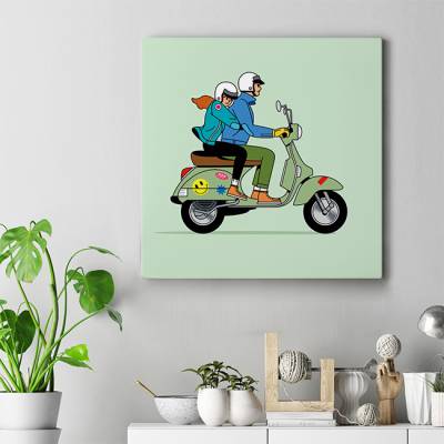 تابلو کنواس مربع (بوم) وسپا 2 - Vespa