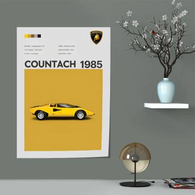پوستر سیلک لامبورگینی - Lamborghini V12