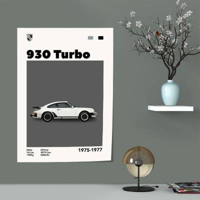 پوستر سیلک پورش  - Porsche 930 Turbo