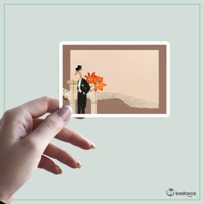 استیکر و برچسب آقای زرافه – استیکر قابل‌نوشتن برای لپ‌تاپ، دفتر و هدیه