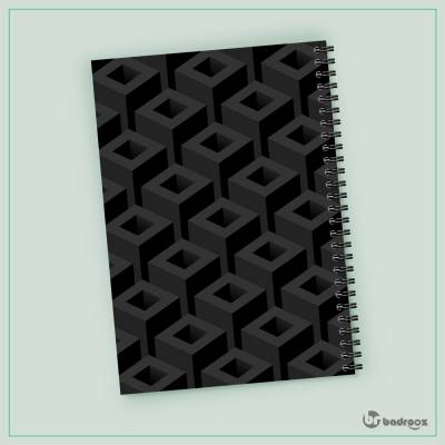 دفتر یادداشت Isometric Cube (Black)