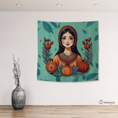 بک دراپ مربع دخترک یلدا