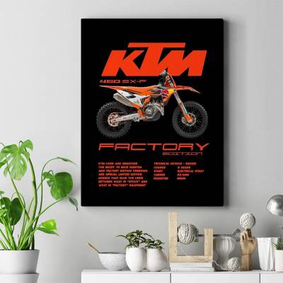 تابلو کنواس (بوم)  موتورکراس پرشی -  KTM 450 SX-F