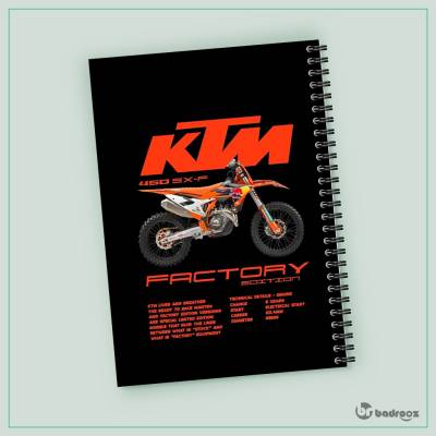 دفتر یادداشت  موتورکراس پرشی -  KTM 450 SX-F