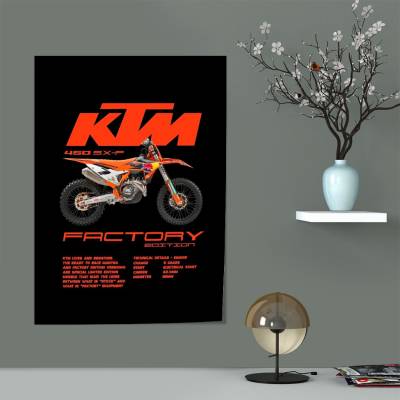 پوستر سیلک  موتورکراس پرشی -  KTM 450 SX-F