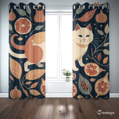 پرده پانچ گربه ی پاییز