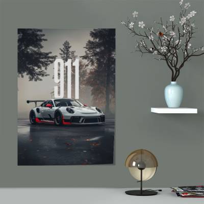 پوستر سیلک پورشه  3 - Porsche 911 