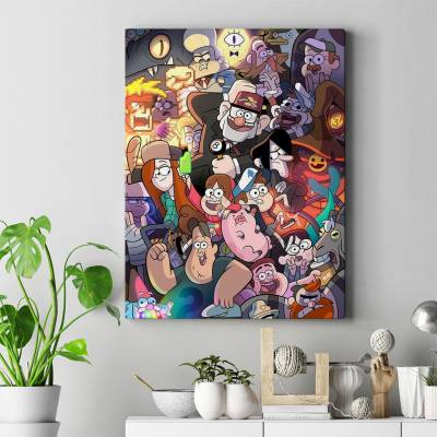 تابلو کنواس (بوم) آبشار جاذبه - Gravity Falls 8