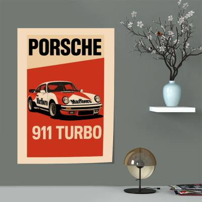 پوستر سیلک پورشه - Porsche 911 Turbo