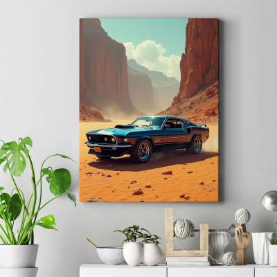 تابلو کنواس (بوم) فورد موستانگ 2- 1969 Ford Mustang