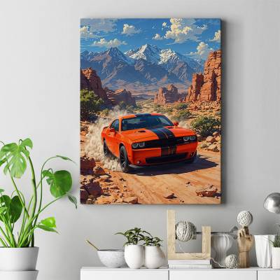تابلو کنواس (بوم)  دوج چلنجر - Dodge challenger