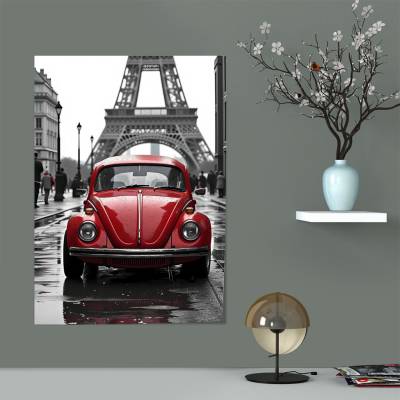 پوستر سیلک فولکس‌واگن بیتل - Volkswagen Beetle