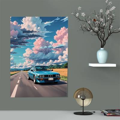 پوستر سیلک بی ام و - BMW E30 