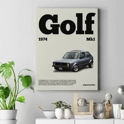 تابلو کنواس (بوم) فولکس واگن گلف - Volkswagen Golf MK1