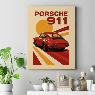 تابلو کنواس (بوم) پورشه - Porsche 911 