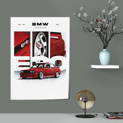 پوستر سیلک بی ام و 2 - BMW E30 