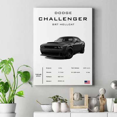 تابلو کنواس (بوم) دوج چلنجر - Dodge Challenger